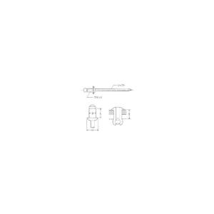 TAP・D-46BS トップ工業 アルミニウムフランジ・スチールシャフトリベット トップ TOP