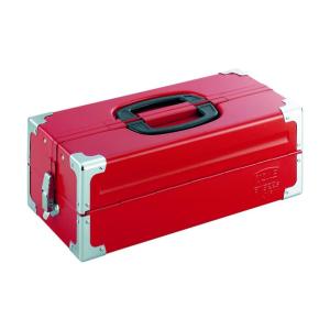 TONE(トネ) ツールケース(メタル)V型2段式 433X220X160mm レッド BX322S｜DIY FACTORY ONLINE SHOP