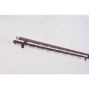 トーソー 伸縮カーテンレール リネア 木目ブラウン ダブル2m 30009561