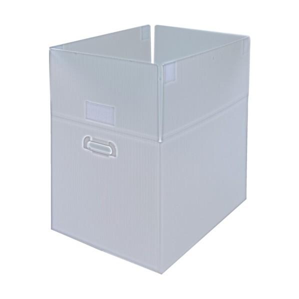 トラスコ ダンボールプラスチックケースマジックテープ付 B3サイズ 取っ手穴あき 半透明 TDPM-...