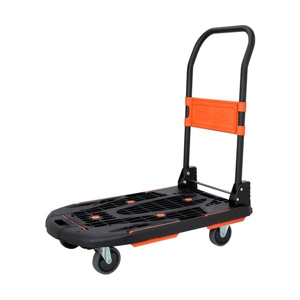 TRUSCO 樹脂台車 カルティオ(新型) 780X490 折畳 黒 ブラック MPK-780-BK...