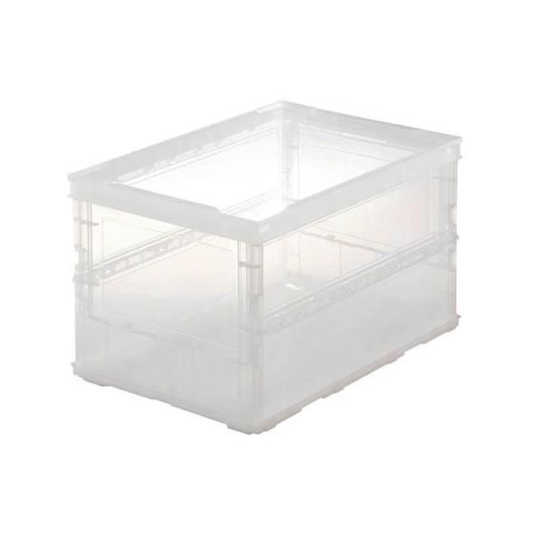 トラスコ 薄型折りたたみコンテナスケル５０Ｌ透明 TM TSK-O50B TM