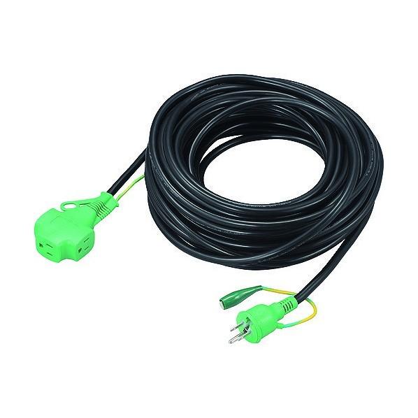 トラスコ トリプルポッキン延長コード極太ソフト電線黒 BK 266 x 258 x 73 mm TT...