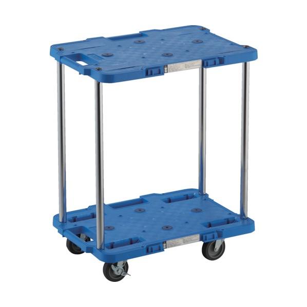 トラスコ ルートバン 2段式 370X500 4輪自在S付 青 MPB-502JS-B