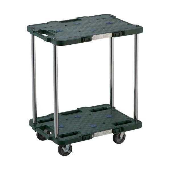 トラスコ ルートバン 2段式 370X500 4輪自在S付 緑 MPB-502JS-GN