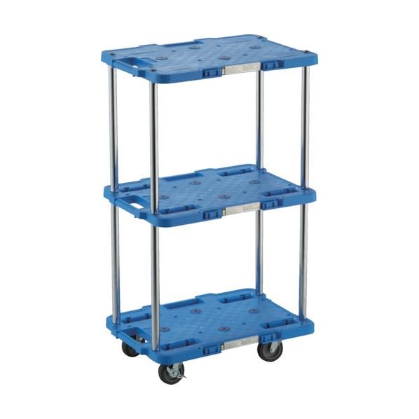 トラスコ ルートバン 3段式 370X500 4輪自在S付 青 MPB-503JS-B