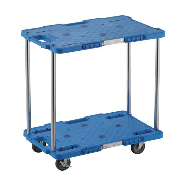 トラスコ ルートバン 2段式 400X600 4輪自在S付 青 MPB-602JS-B