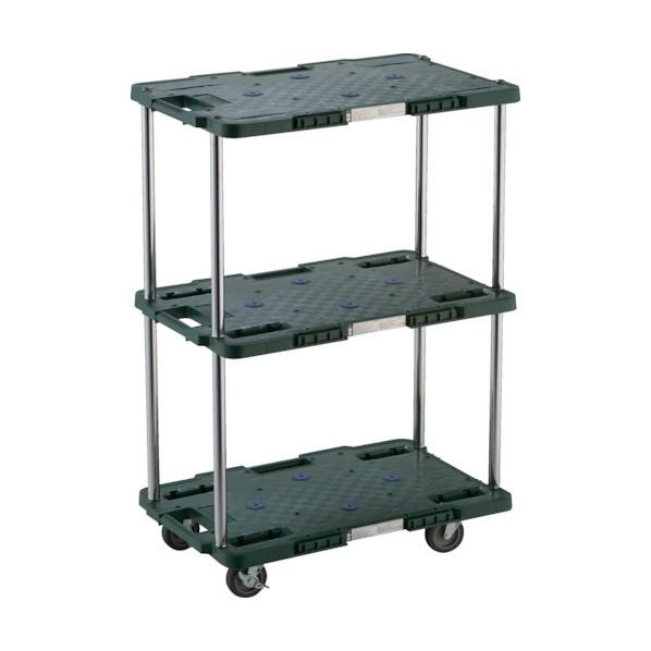 トラスコ ルートバン 3段式 400X600 4輪自在S付 緑 MPB-603JS-GN