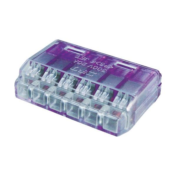 トラスコ 差込形電線コネクタ極数6(6個入) 140 x 60 x 25 mm T-QL-6