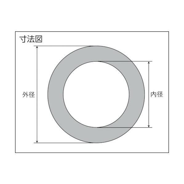 トラスコ ガスケット フランジ内パッキン 10K 100A 厚み3.0mm 195 x 180 x ...