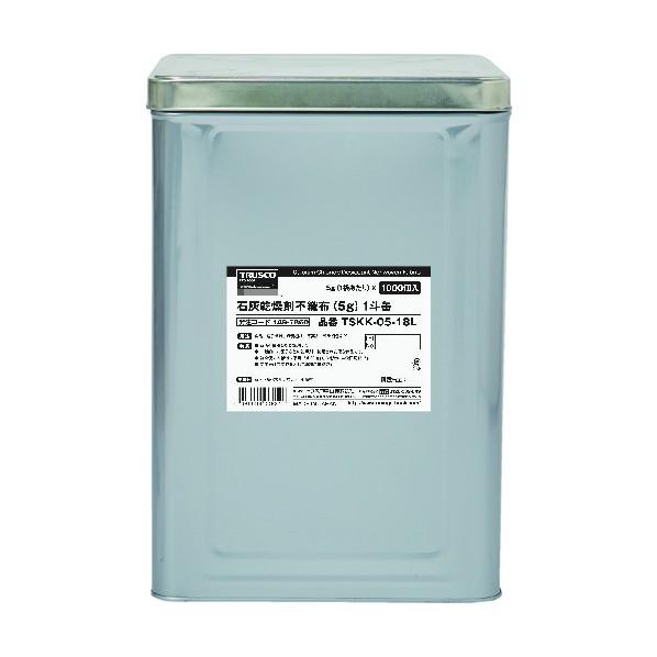 トラスコ 石灰乾燥剤 (耐水、耐油包装)  5g 1斗缶 TSKK-05-18L