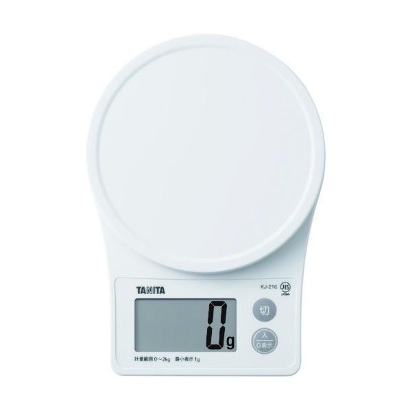 タニタ デジタルクッキングスケール ホワイト 幅14×奥行19.5×厚さ2.5cm BKTR801