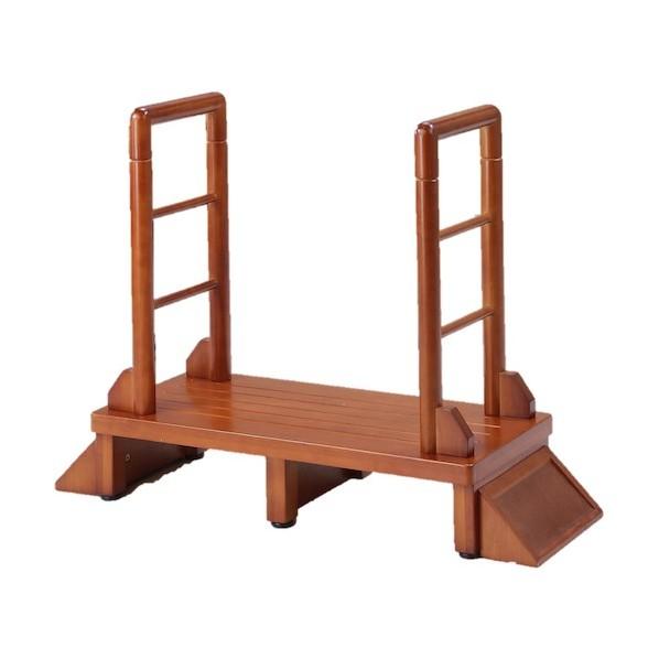 TASSCOM 両手すり付き玄関台 ブラウン TAN-889-R80BR 1個