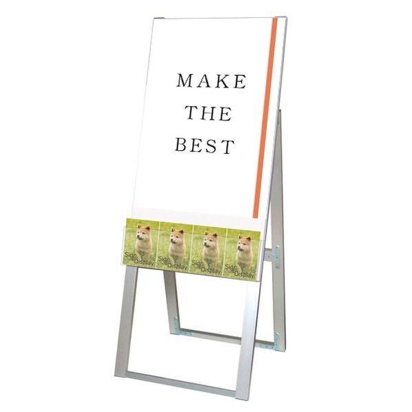 ※法人専用品※常磐精工 パンフレットケーススタンド看板 UタイプA2片面 シルバー 460×480×...