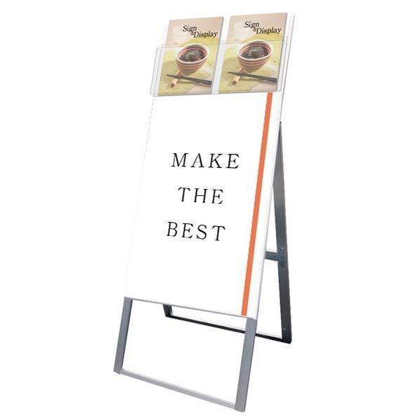 ※法人専用品※常磐精工 カタログケーススタンド看板 DタイプA1片面 シルバー 610×530×14...