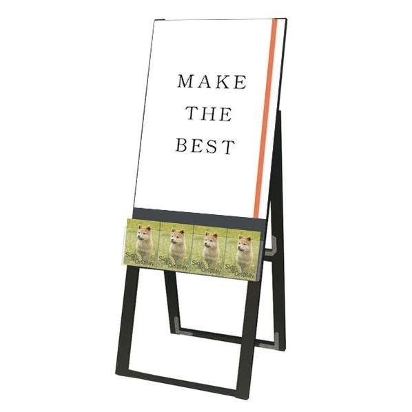 ※法人専用品※常磐精工 ブラックパンフレットケーススタンド看板 UタイプA2片面 ブラック 460×...