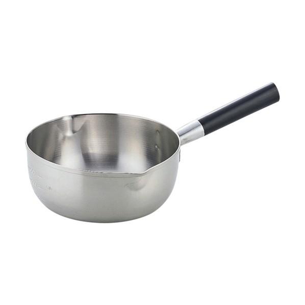 竹井器物製作所 18-10三層鋼プラ柄雪平鍋(目盛付) 20cm ASVA603 1個