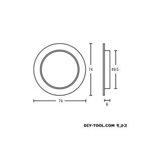 ツキエス 蛇ノ目 古銭 黒 大 S-128の詳細画像1