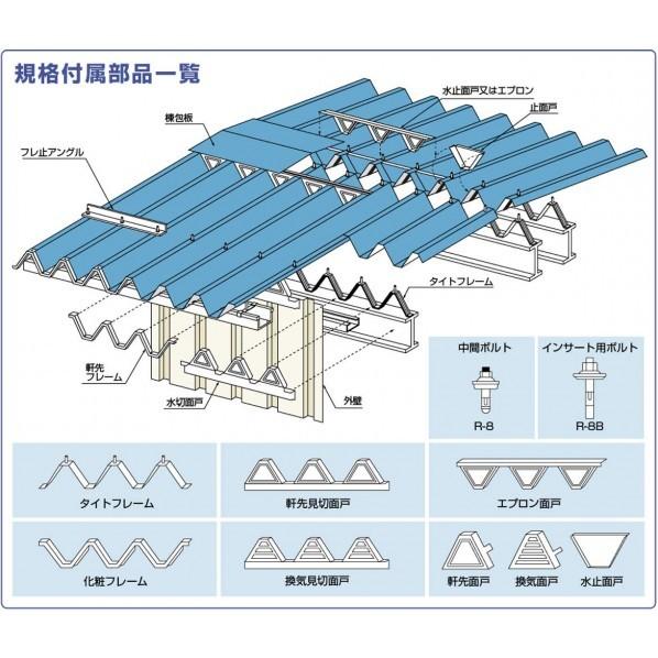 TETSUKO ルーフ88 規格付属部品 水止面戸(1山タイプ) B08CB8ZYNR