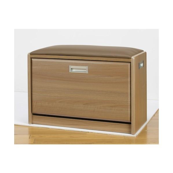 谷村実業 ベンチ式シューズラック 80cm ナチュラル TAN-817-80-NA 1個