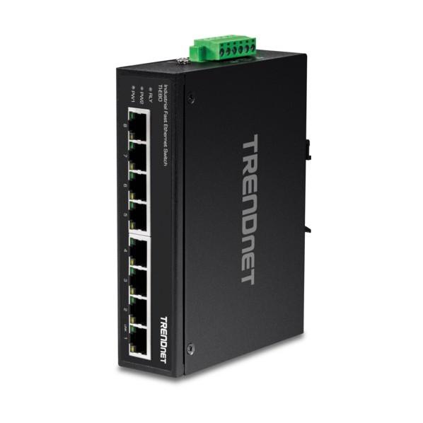 ＴＲＥＮＤｎｅｔ 8ポート産業用ファストイーサネットDINレールスイッチ TI-E80 1個