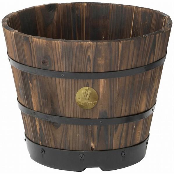 ウッドバレルプランター 深型M 焼磨 PPW-02MN 1個