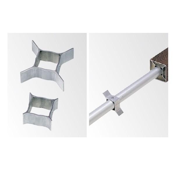 タカショー 人工竹垣材料 中芯固定金具（ビス付）φ85用 80×80×30mm NKK-85