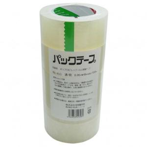 寺岡製作所 OPP粘着 パックテープ 透明 48mm×100m No.453