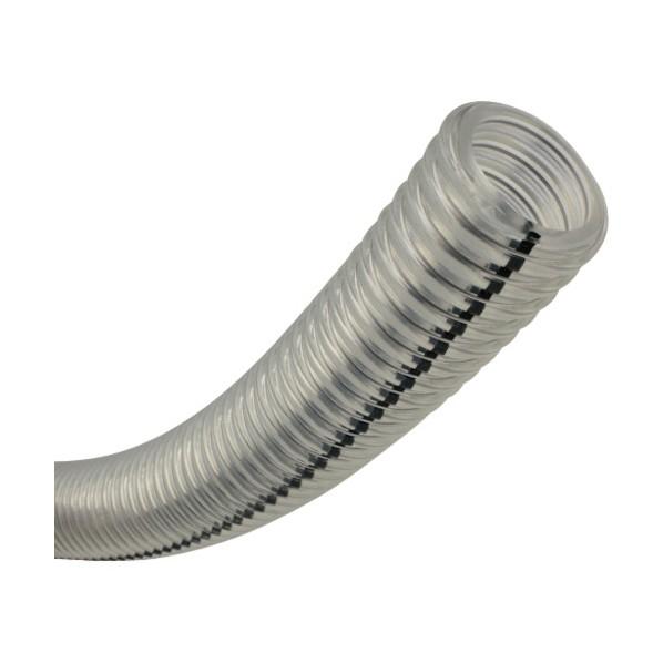 トヨックス 帯電防止・食品粉粒体搬送用 トヨフーズアースホース 内径50.8mm×外径64.5mm ...