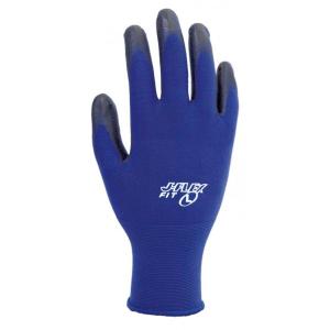 ユニワールド J-FLEX フィット ウレタン背抜き手袋 ブルー L 5570