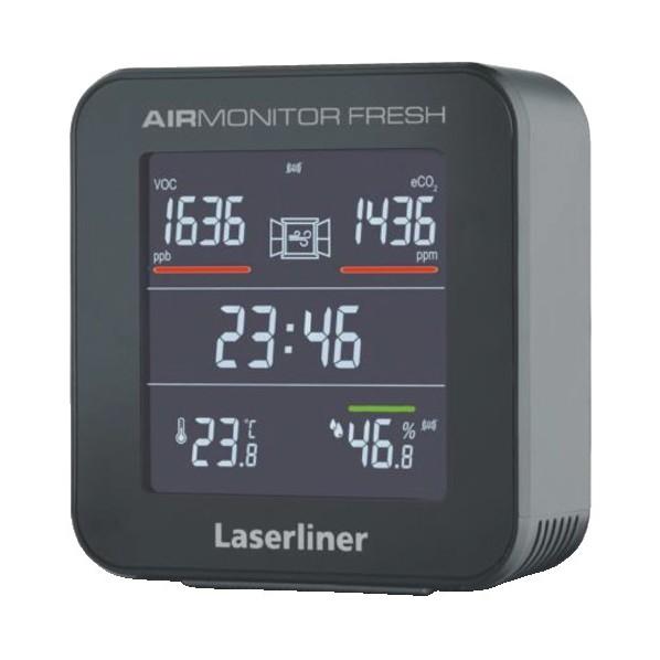 レーザーライナー 室内空気質モニター エアーモニターフレッシュ 黒 W90×H91×D33mm 08...