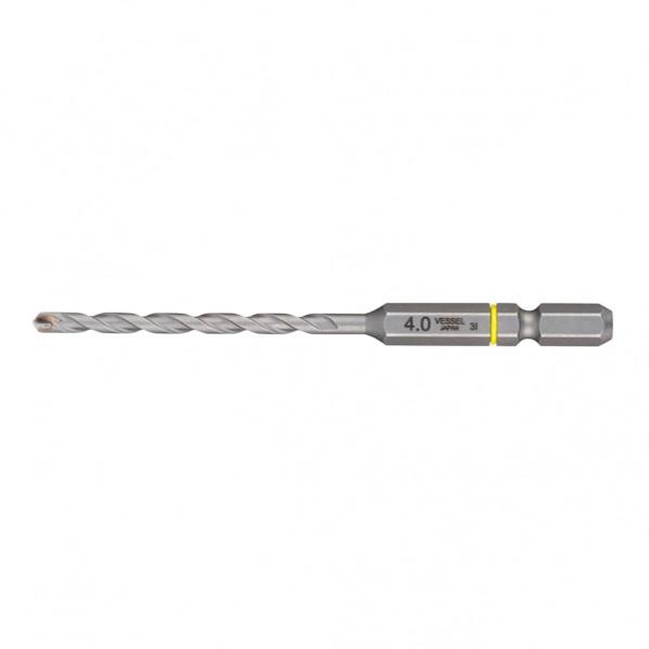 ベッセル クッションドリル コンクリート用 直径Φ4.0×有効長50×全長95 CCD-4.0