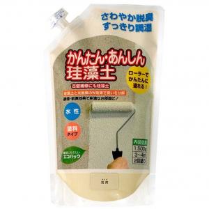 フジワラ化学 ローラーで塗れる かんたんあんしん 珪藻土 1坪用 浅黄 1.5kg 6230400 壁材 リフォーム diy