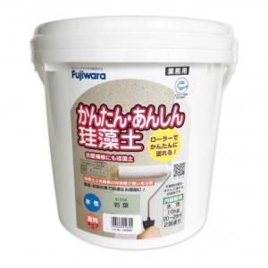 フジワラ化学 ローラーで塗れるかんたん・あんしん 珪藻土 6坪用 ワカバ 10kg 6230700