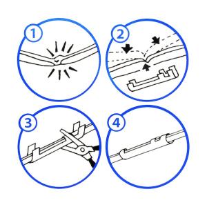 和気産業 四ツ爪 小 黒 US-016 4個の詳細画像1