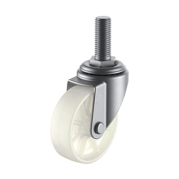 ユーエイ ねじ込み式キャスターステンレス製自在車１００径ナイロン車輪 164 x 100 x 50 ...