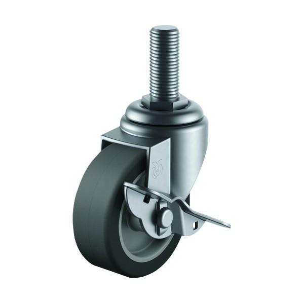 ユーエイ ねじ込み式キャスター自在車S付50径エラストマー車輪 SUS-ST-50ELS-W3/4-...