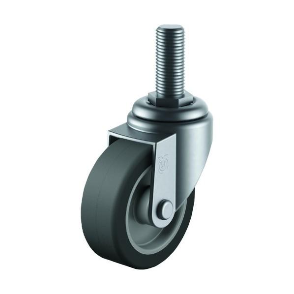 ユーエイ ねじ込み式キャスター自在車50径エラストマー車輪 SUS-ST-50EL-W3/4-40