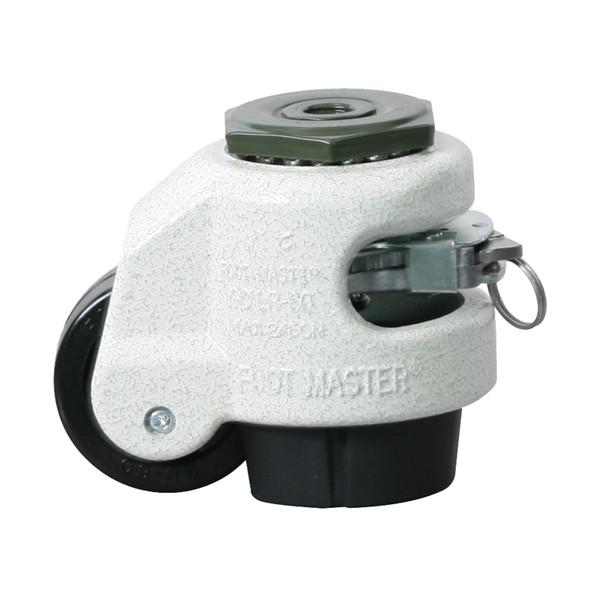 ユーエイ ねじ込み式 自在 レベリングキャスター ナイロン 車輪径63mm ラチェットハンドル   ...