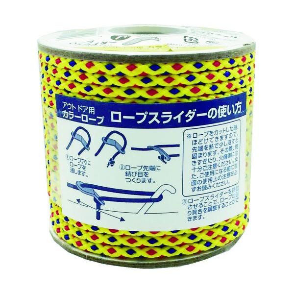 ユタカメイク ユタカ　アウトドア用カラーロープ　イエロー　３．５ｍｍ×２０ｍ 80 x 80 x 8...