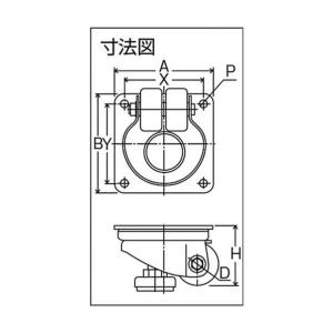 ヨドノ 重量用低床式キャスター