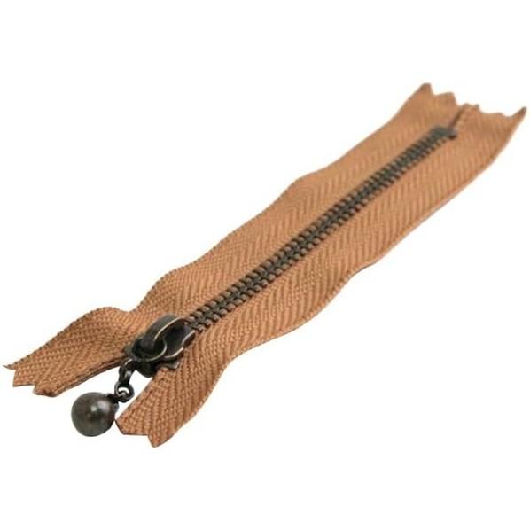 YKK Y.K.K 玉付ファスナー マスタード 12cm 3GKB12-508 10本