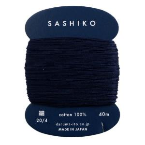 横田 横田 ダルマ 刺し子糸 〈細〉 カード巻き Col.216 40m 紺 長さ40000mm×幅1mm×高さ1mm DRM2400-216 1枚