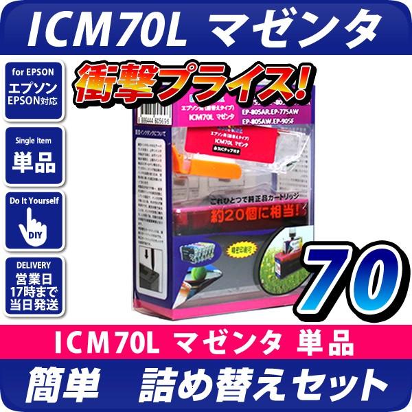ICM70L マゼンタ〔エプソン/EPSON〕対応 詰め替えセット マゼンタ