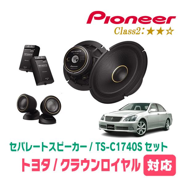 クラウンロイヤル(180系)用　スピーカー・バッフルセット　PIONEER / TS-C1740S ...