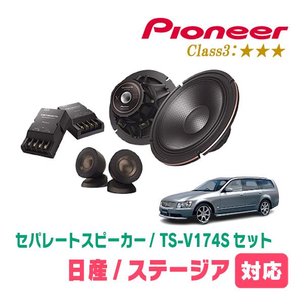ステージア(H13/10〜H19/6)用　スピーカー・バッフルセット　PIONEER / TS-V1...