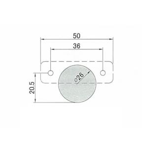 26Φ スライド丁番 全カブセ 12mm キャ...の詳細画像3