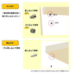 棚ダボ 棚受ダボ ネジ W1/4 長型ダボ棚受...の詳細画像4