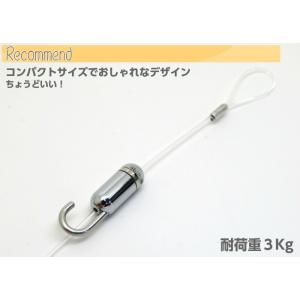 メール便可 山伸 ナイロンコード 1．2Φ×1000mm カプセルフック ピクチャーレールに最適 ワイヤー自在フック DIY 簡単 ワイヤーフック 自在フック