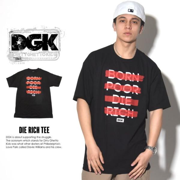 ディージーケー DGK Tシャツ 半袖 メンズ レディース DIE RICH TEE 夏 ブランド ...